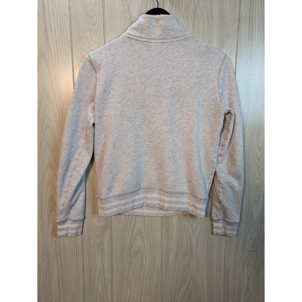 PINK Victoria Secret Women's XS Gray Quarter Zip 86 Logo Sweatshirt Top - Picture 3 of 7
